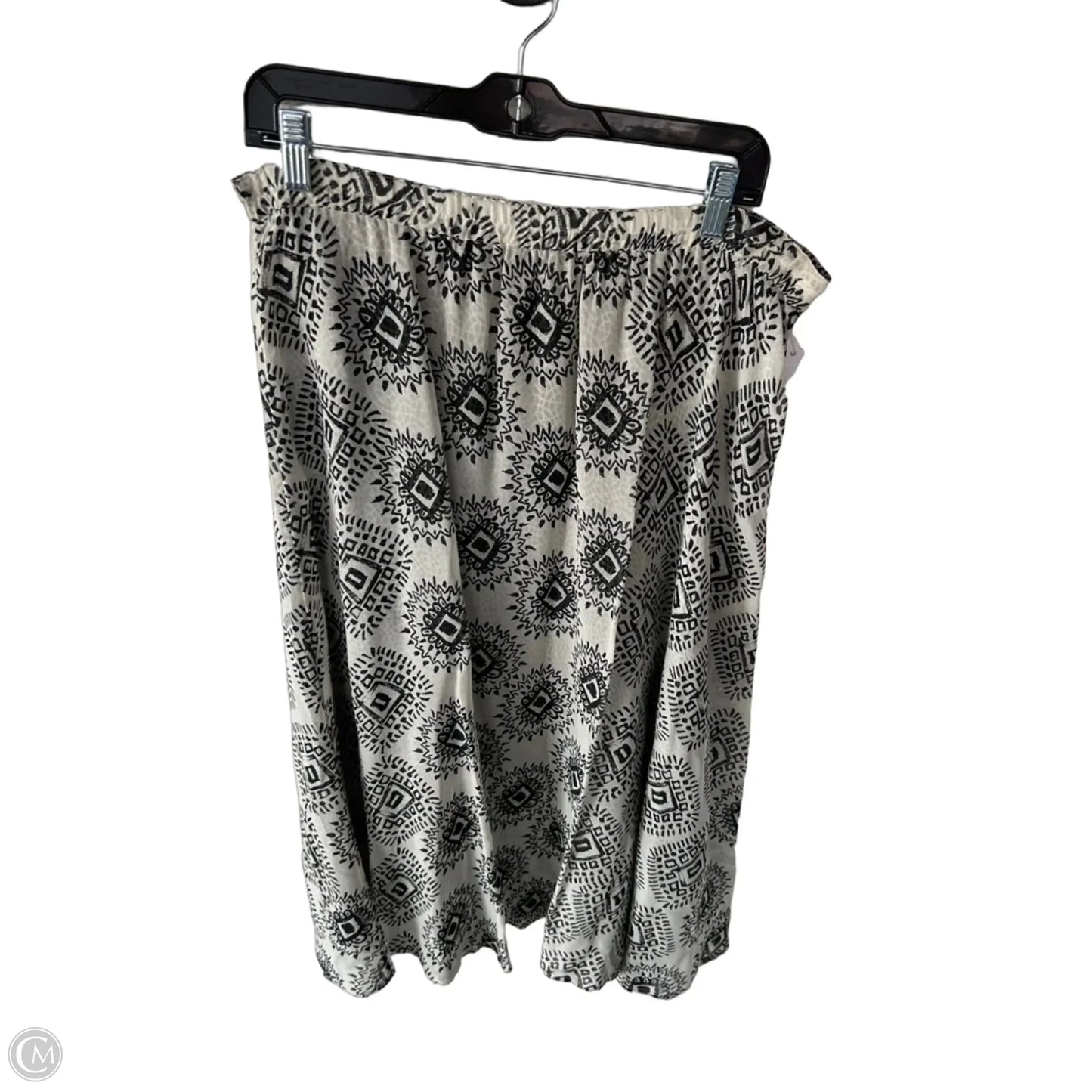 Skirt Midi By Coldwater Creek In Black & Cream, Size: M
