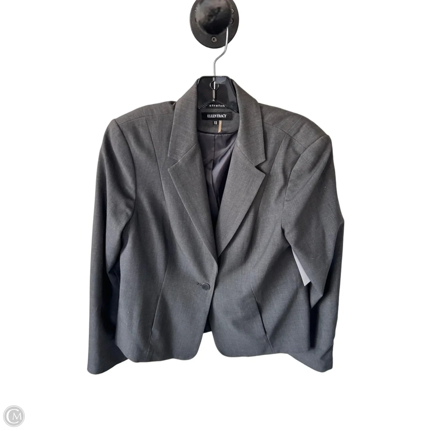 Blazer By Ellen Tracy In Grey, Size: L