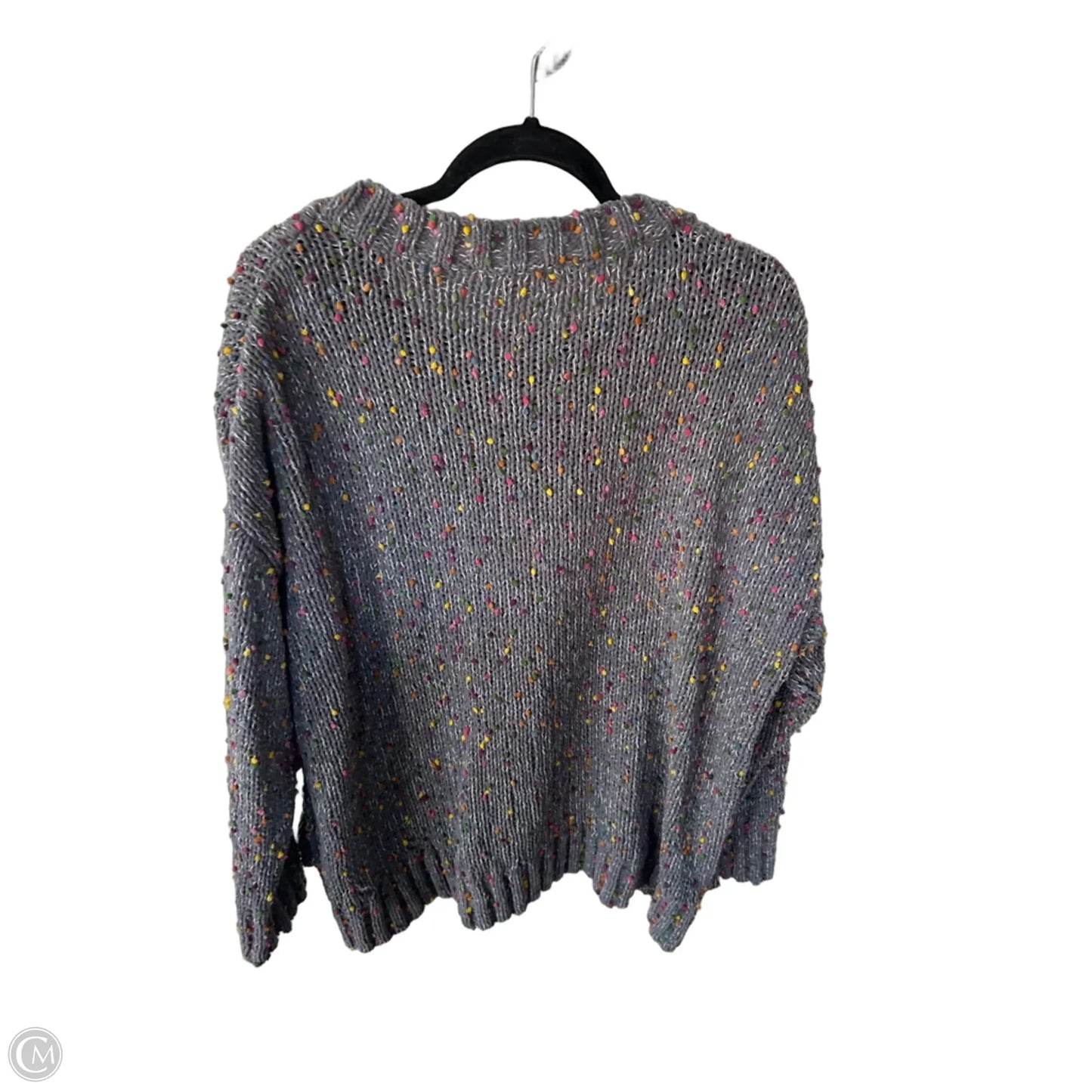 Sweater By Maurices In Grey & Yellow, Size: Xl