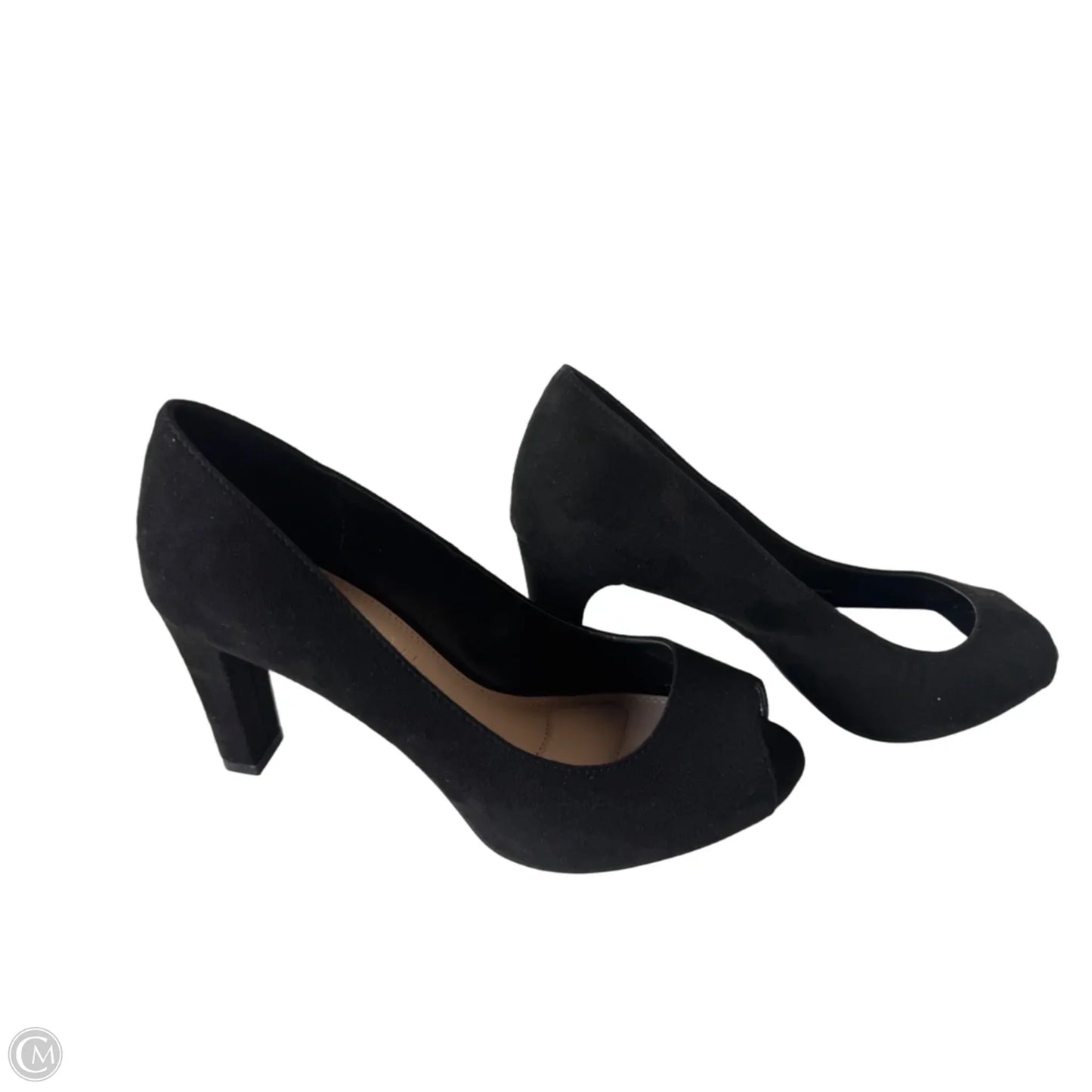 Sandals Heels Block By Kelly And Katie In Black, Size: 6