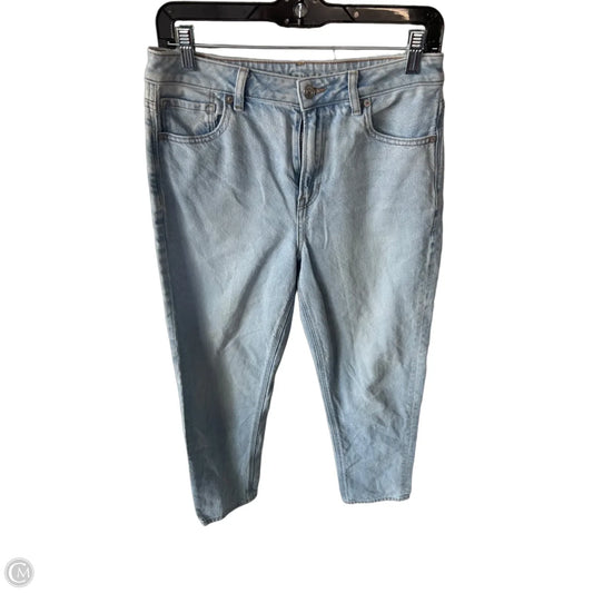 Jeans Straight By American Eagle In Blue Denim, Size: 8