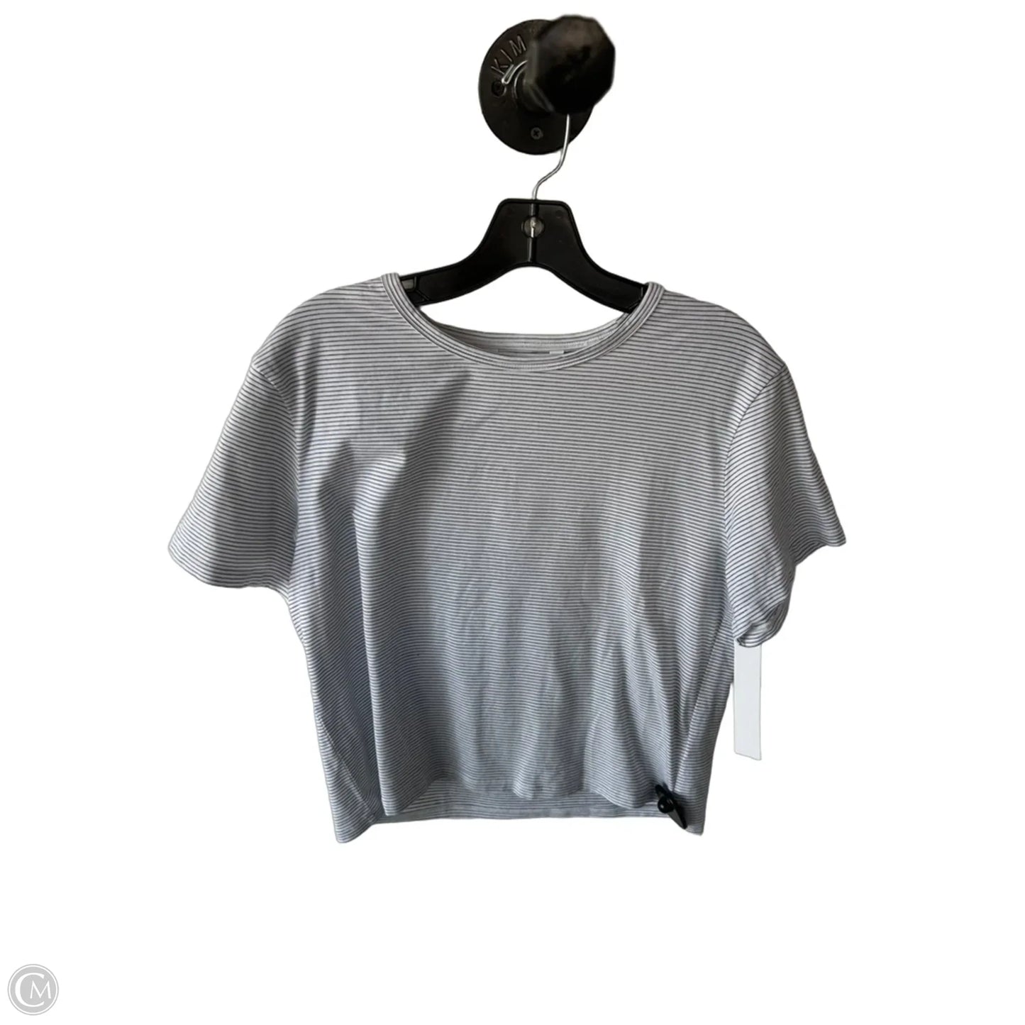 Top Short Sleeve By Athleta In Grey & White, Size: S