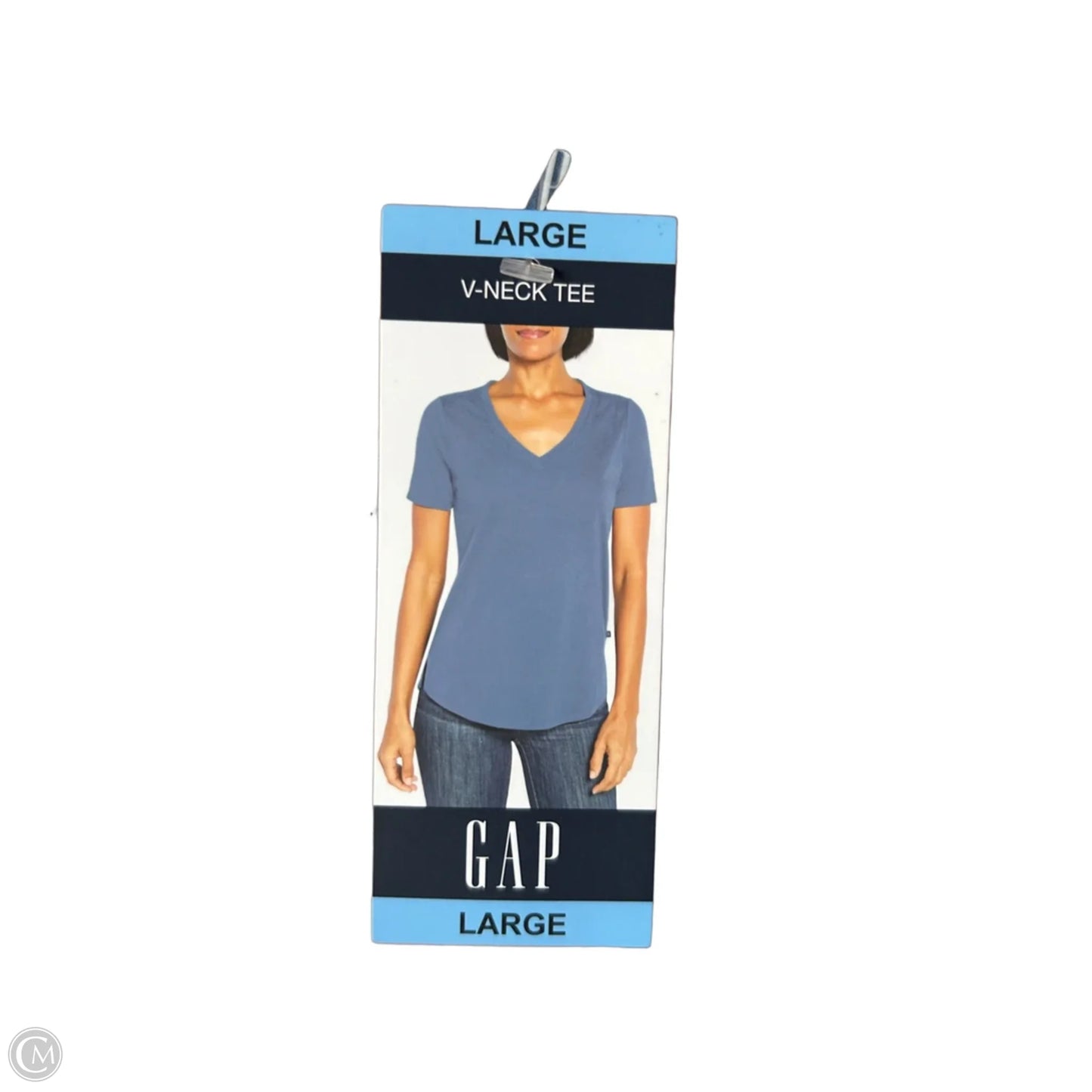 Top Short Sleeve Basic By Gap In Blue, Size: L