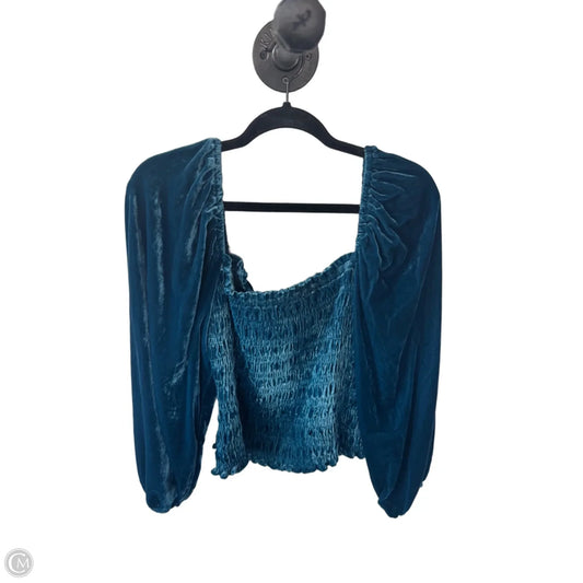 Blouse Long Sleeve By Anthropologie In Blue, Size: Xl