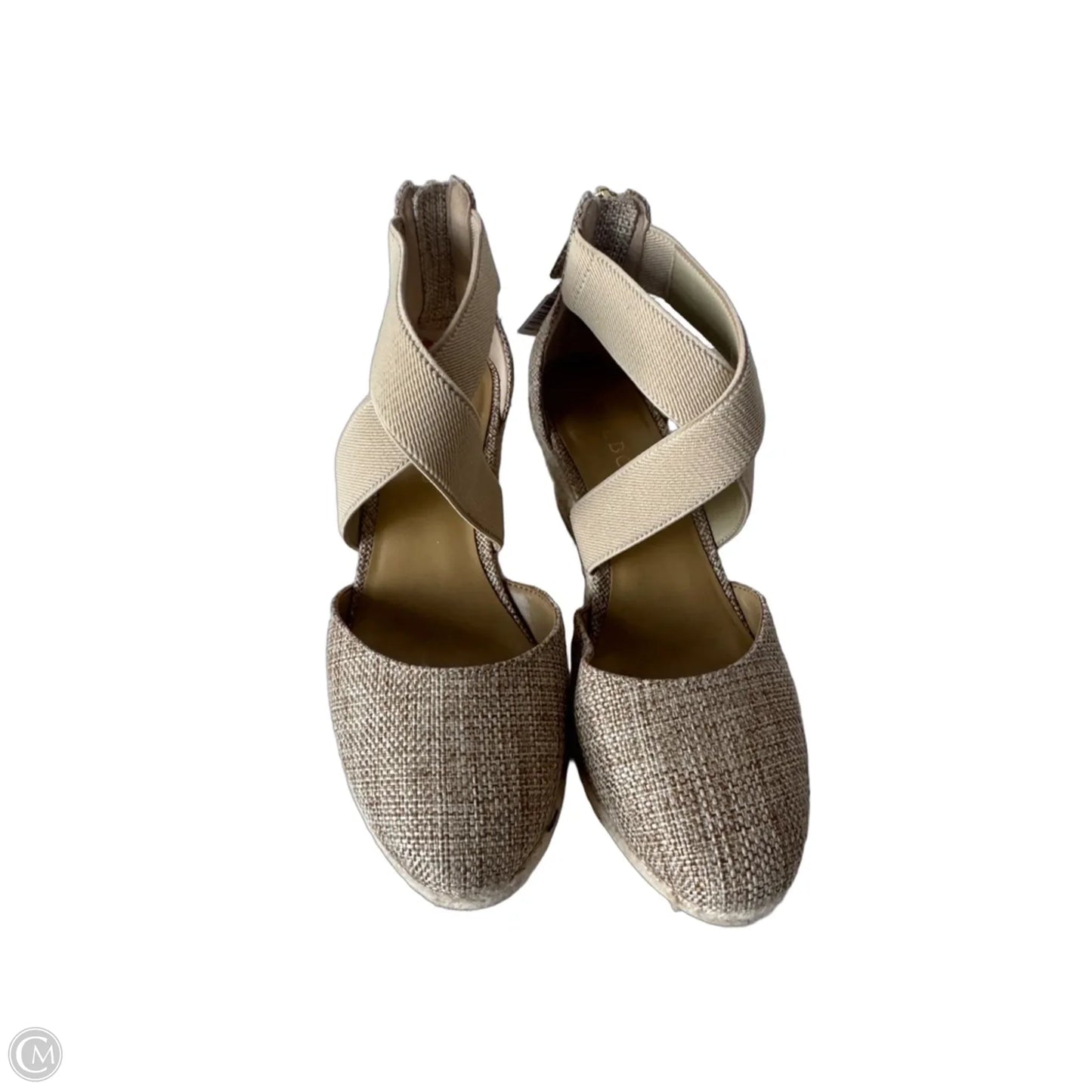 Sandals Heels Wedge By Talbots In Cream & Tan, Size: 5