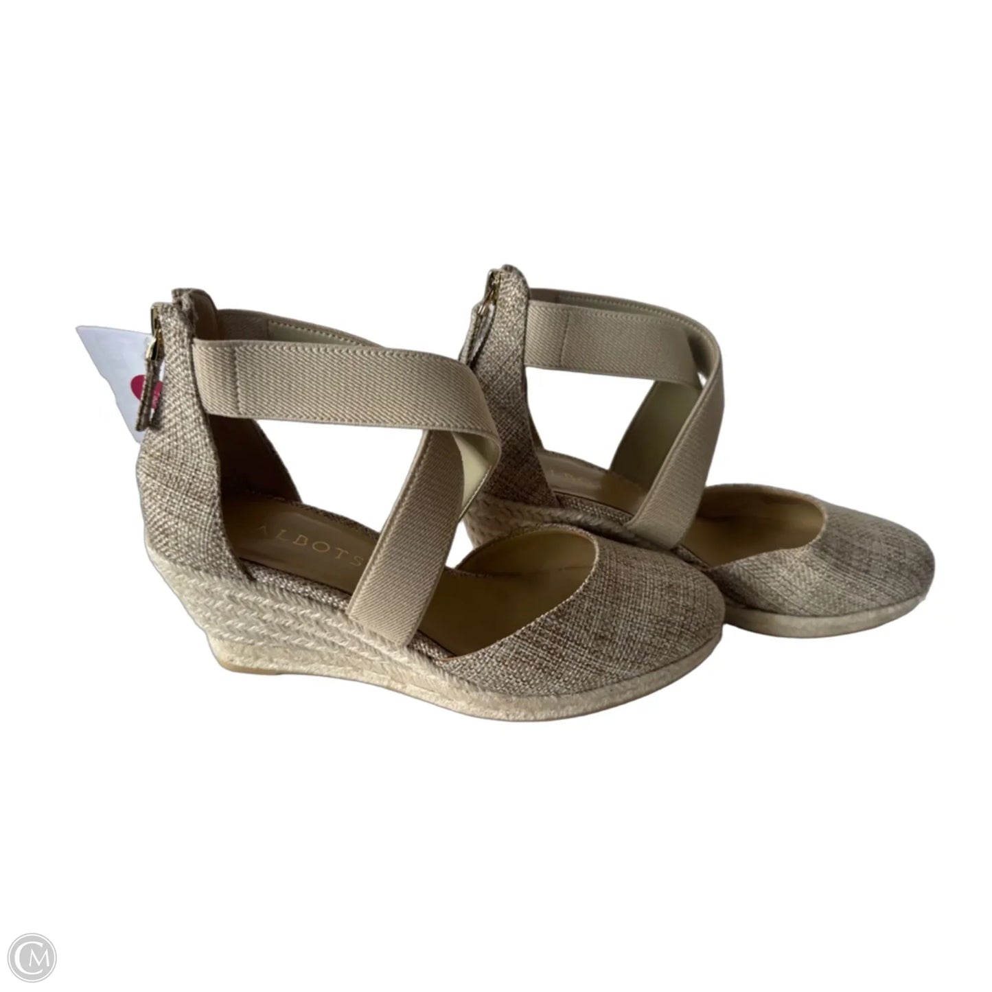 Sandals Heels Wedge By Talbots In Cream & Tan, Size: 5