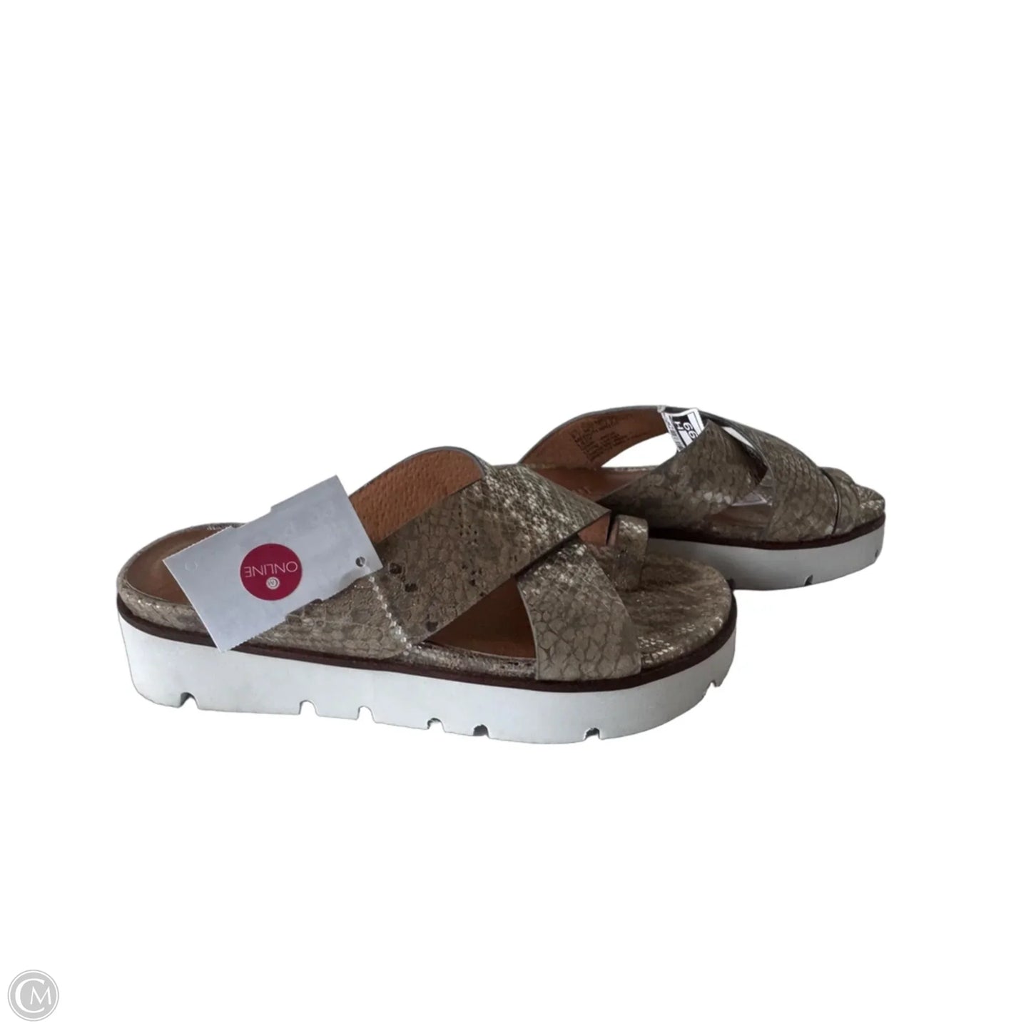 Sandals Flats By Gentle Souls In Snakeskin Print, Size: 6