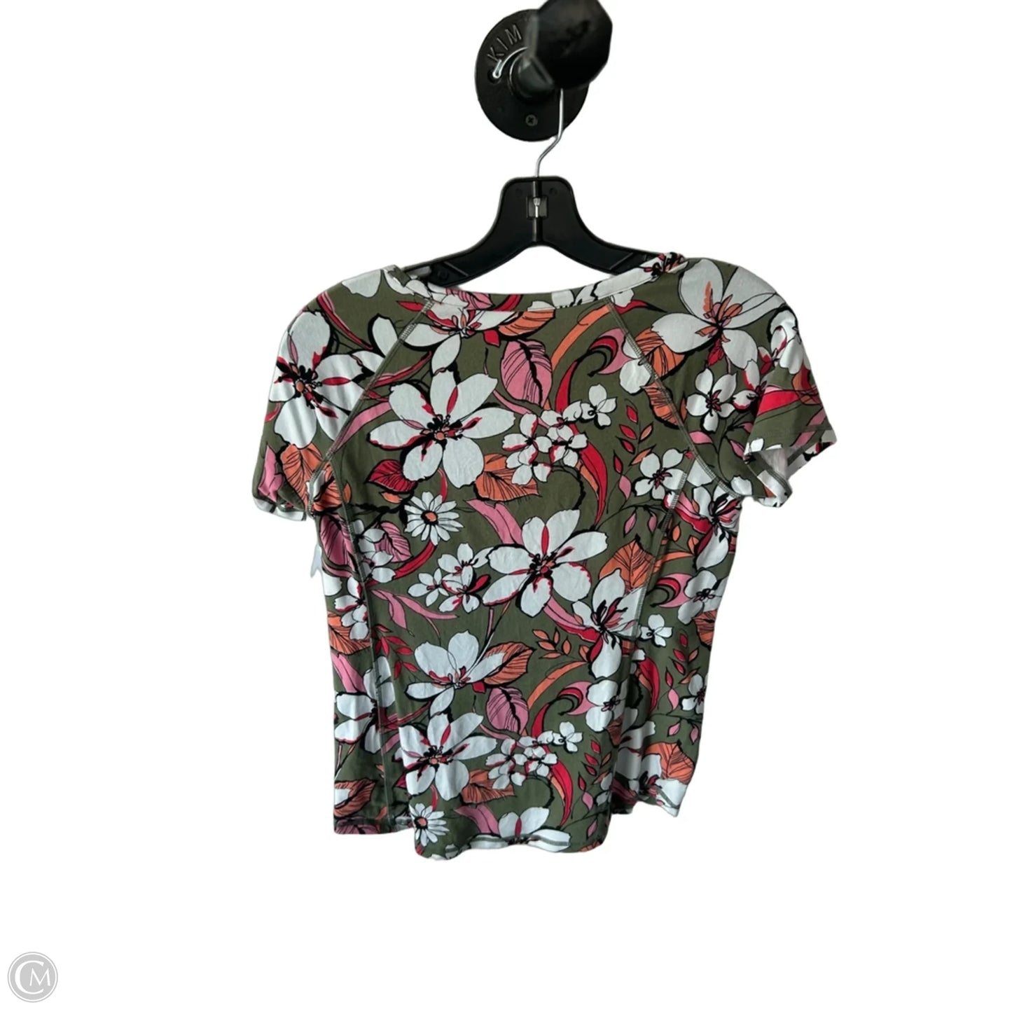 Top Short Sleeve By Talbots In Green & White, Size: Xs