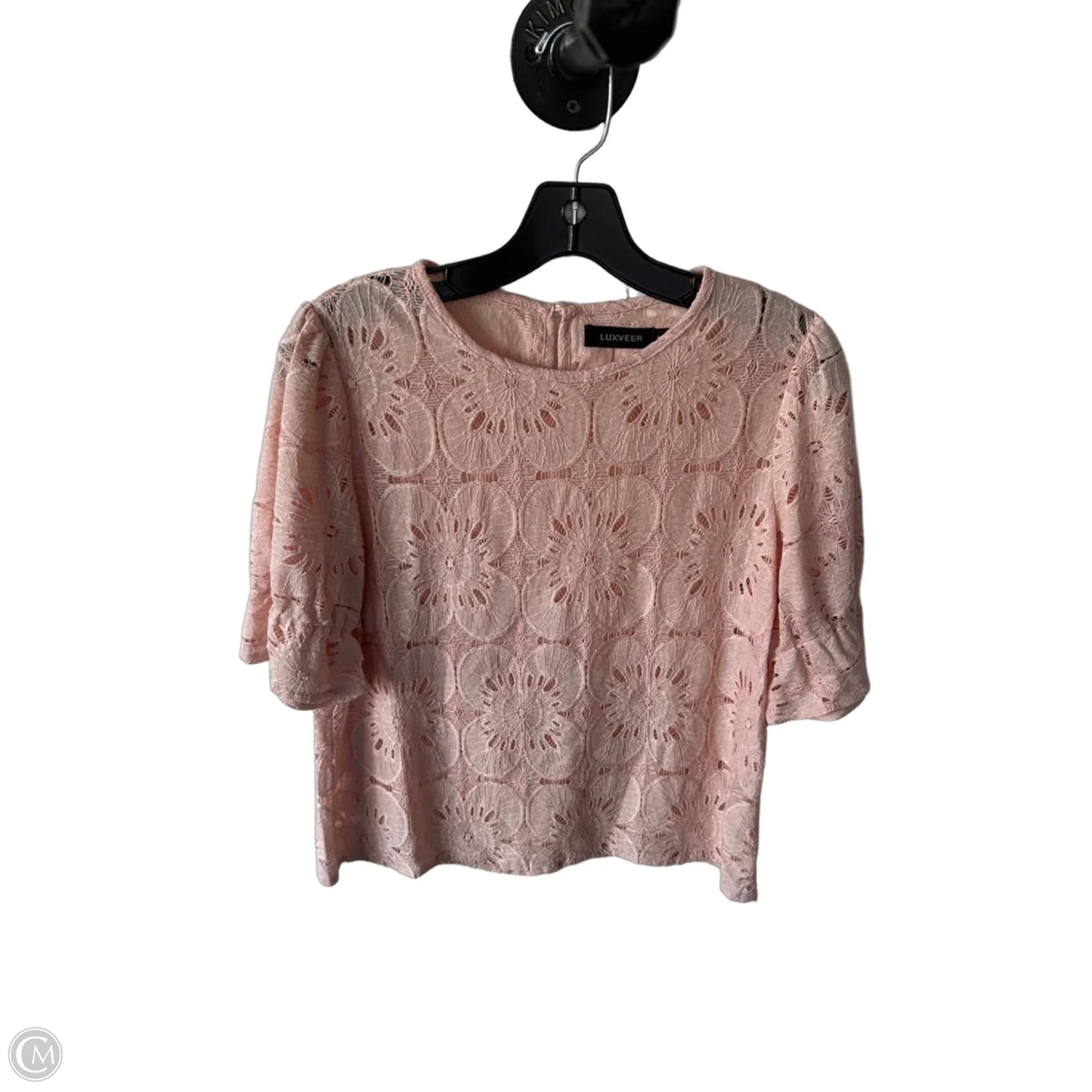Top Short Sleeve By Cme In Peach, Size: S