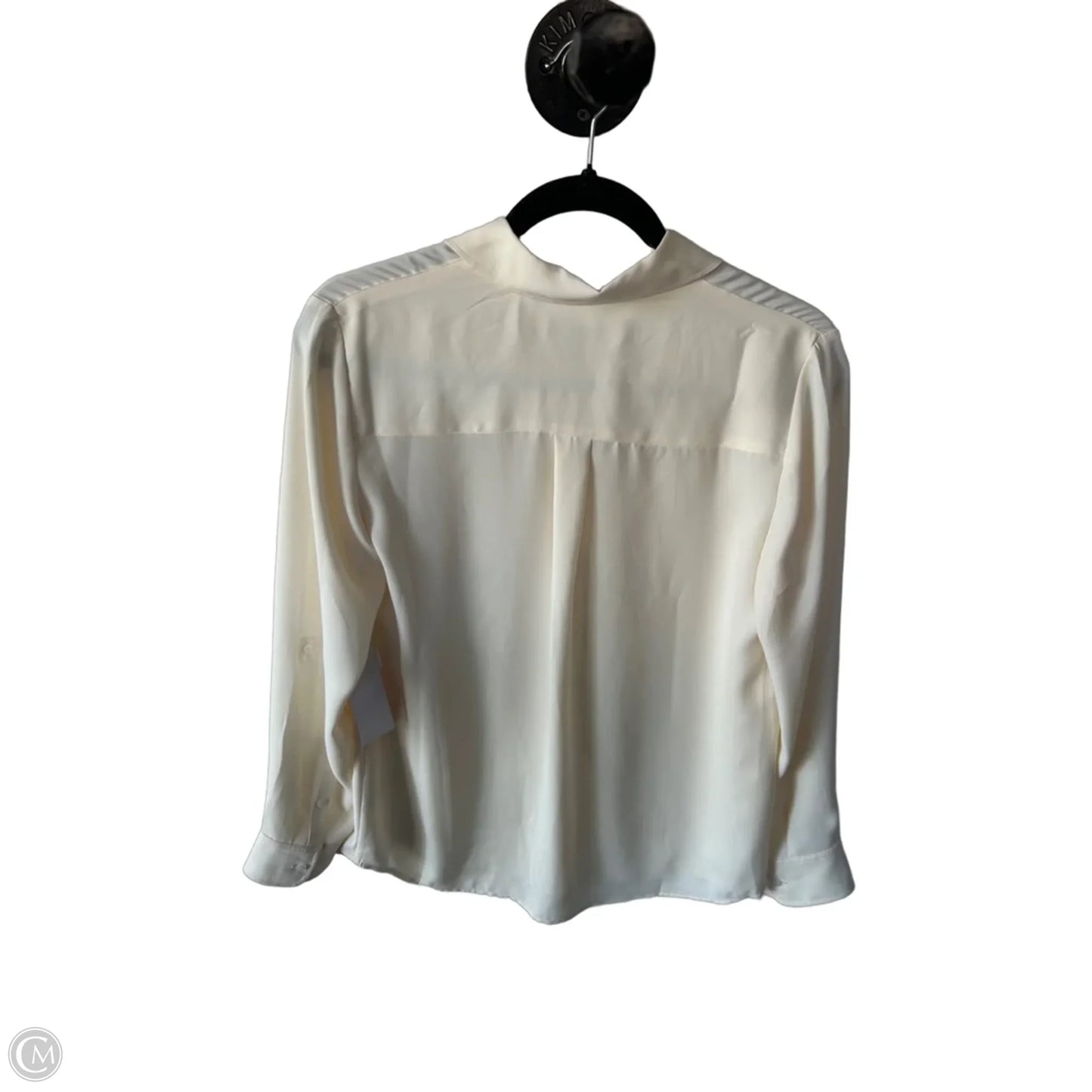 Blouse Long Sleeve By Talbots In Cream, Size: S