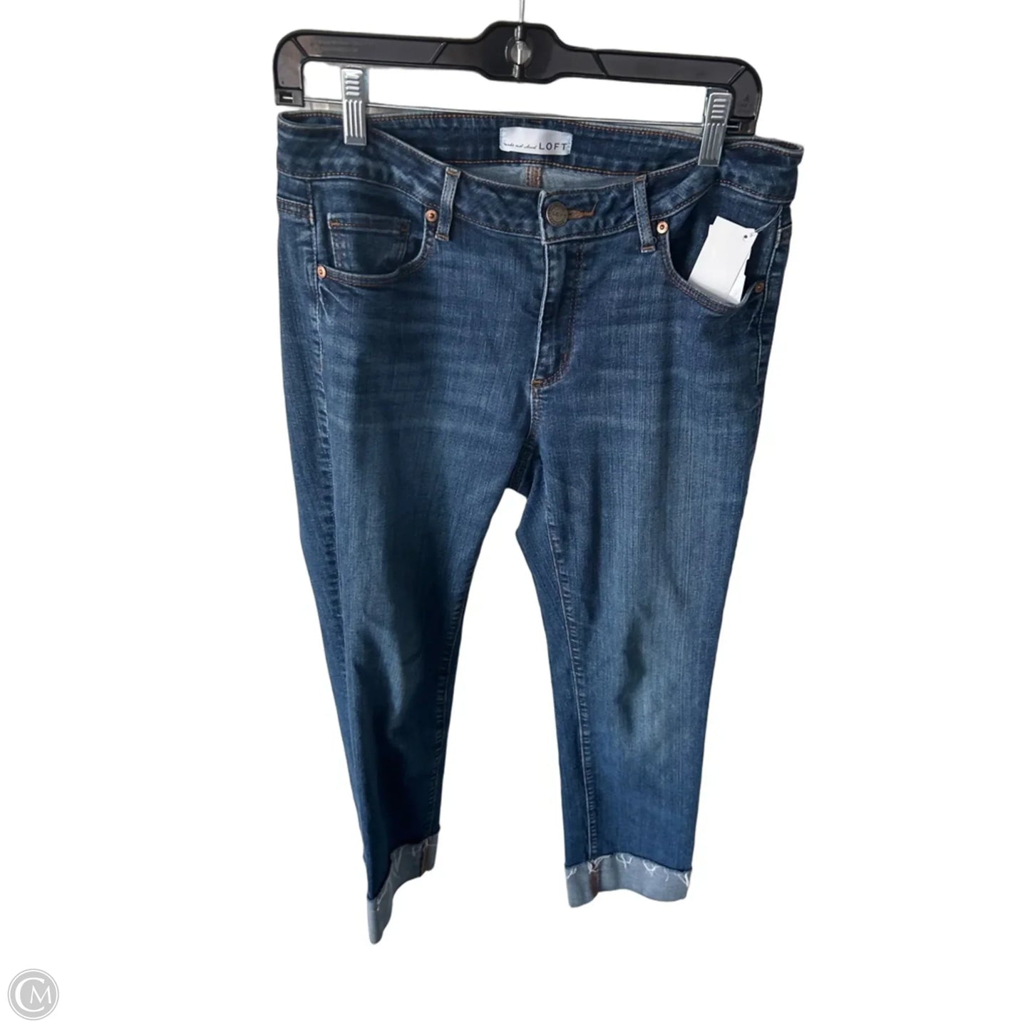 Jeans Straight By Loft In Blue Denim, Size: 8