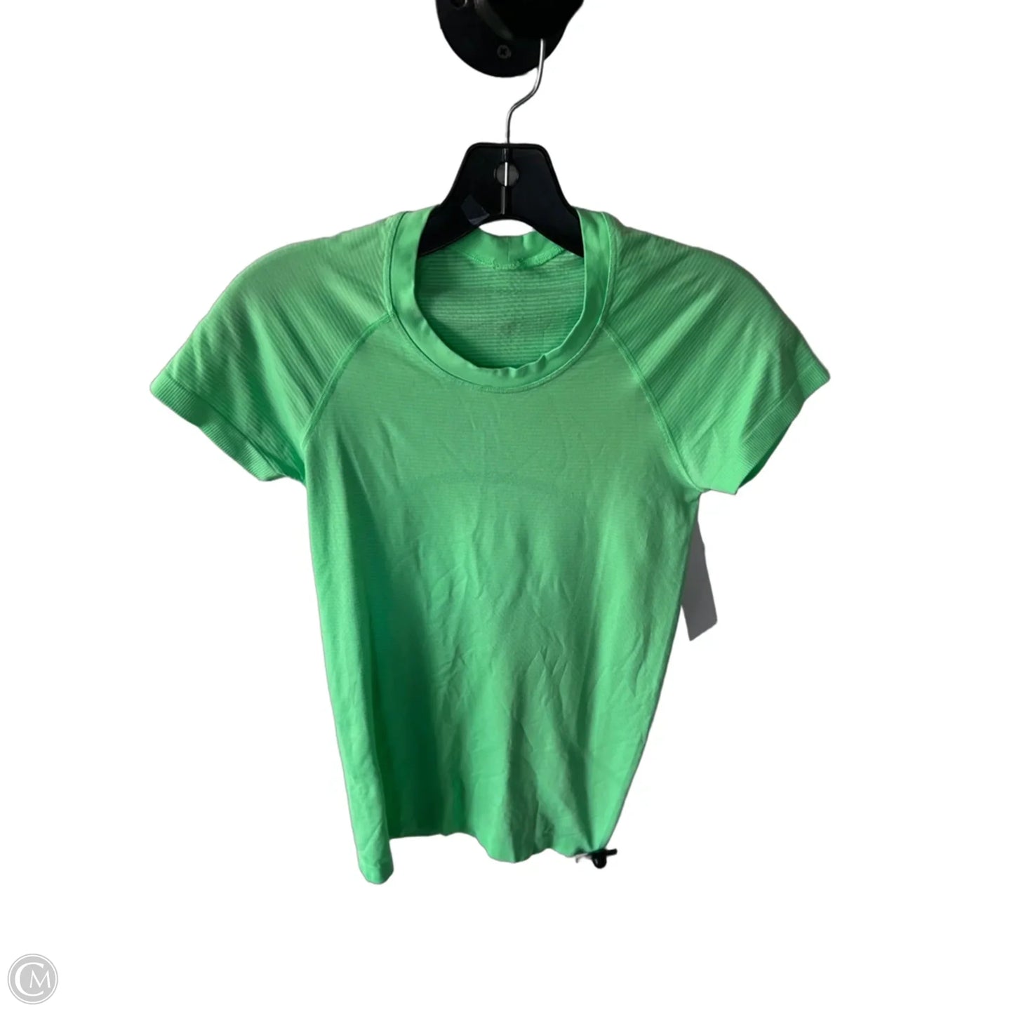 Athletic Top Short Sleeve By Lululemon In Green, Size: Xs