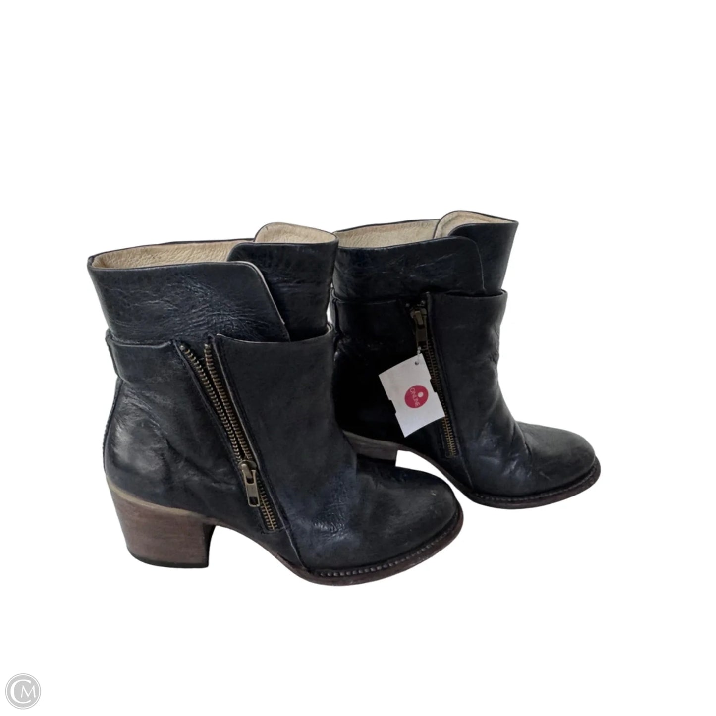 Boots Ankle Heels By Freebird In Black, Size: 8