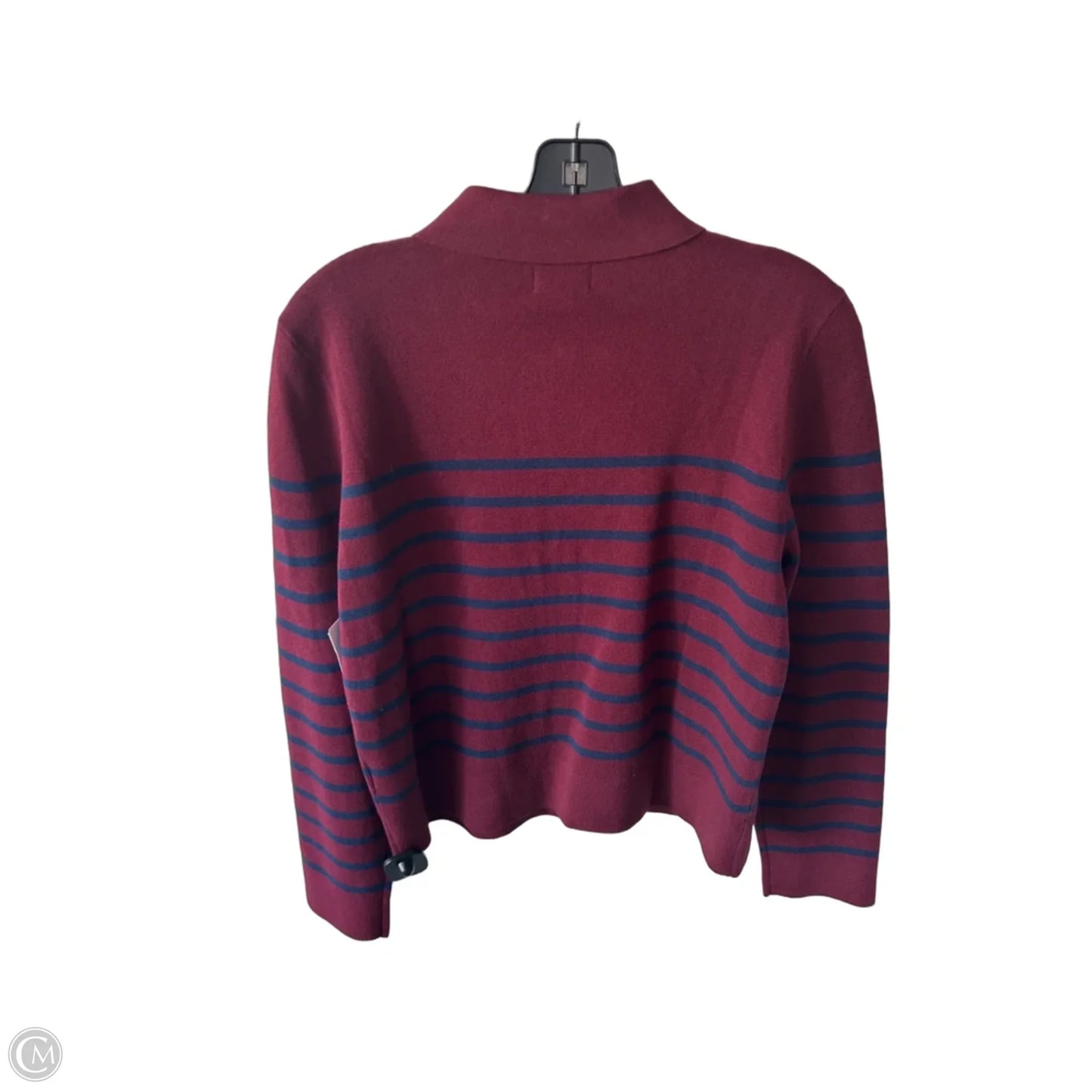 Sweater Cardigan By J. Crew In Blue & Red, Size: S