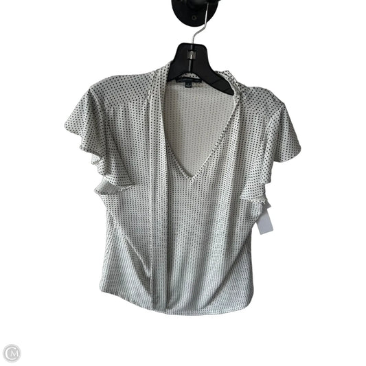 Blouse Sleeveless By Adrianna Papell In Black & White, Size: L