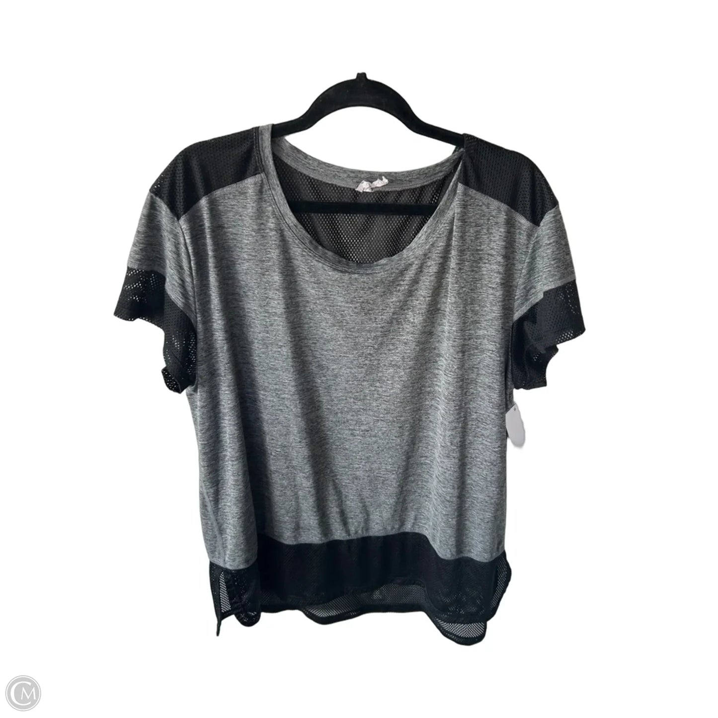 Athletic Top Short Sleeve By C9 By Champion In Black & Grey, Size: Xxl