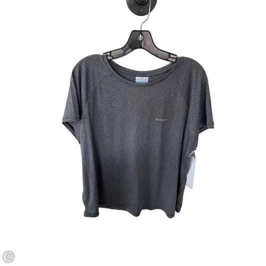 Athletic Top Short Sleeve By Columbia In Grey, Size: 2x