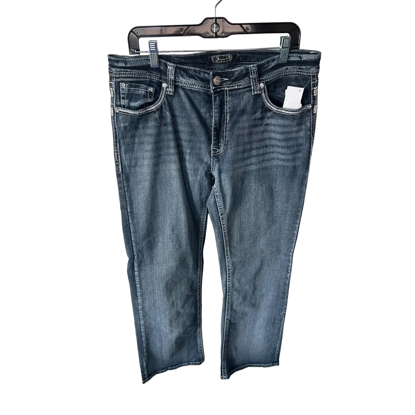 Jeans Boot Cut By Shyanne In Blue Denim, Size: 14p