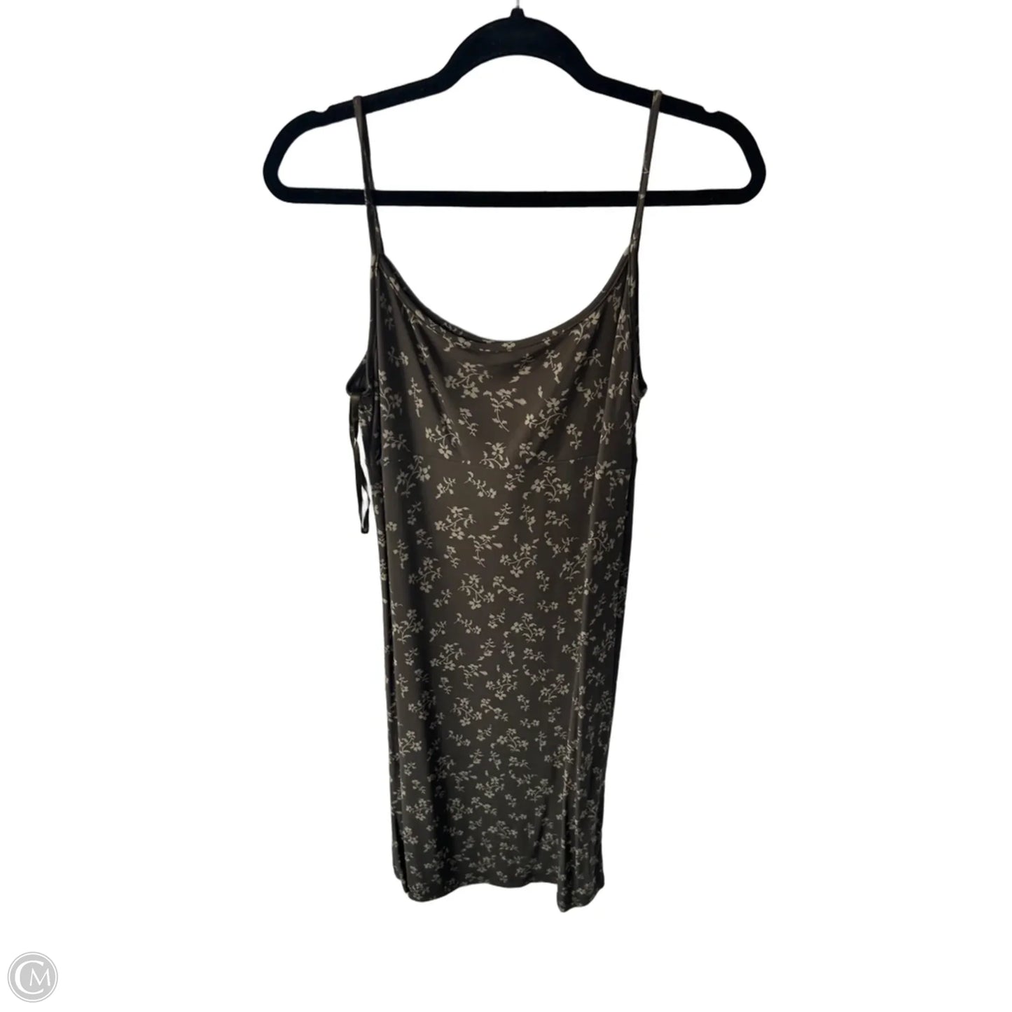 Dress Casual Midi By Ann Taylor In Green & Tan, Size: M