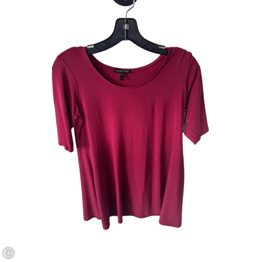 Tunic Short Sleeve By Eileen Fisher In Red, Size: S