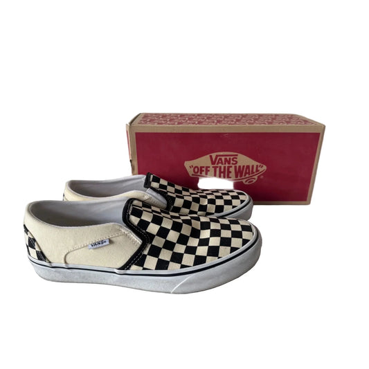 Shoes Sneakers By Vans In Black & Cream, Size: 9.5