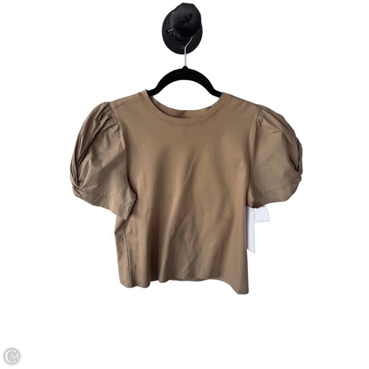 Top Short Sleeve By Antonio Melani In Tan, Size: S