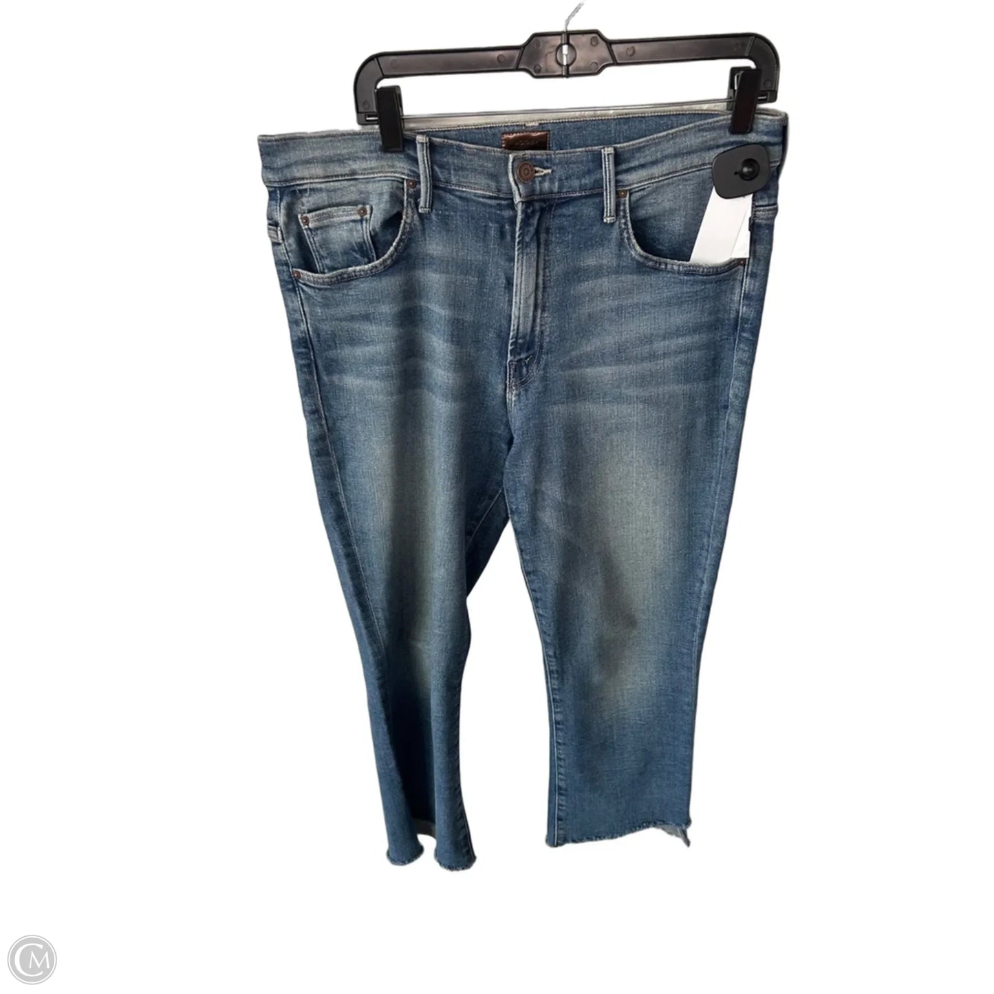 Jeans Straight By Mother In Blue Denim, Size: 14