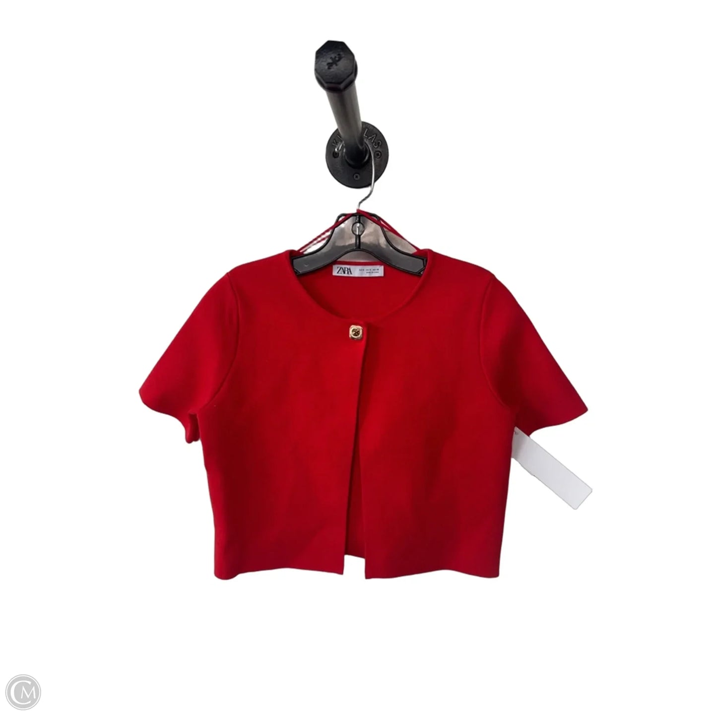 Sweater Short Sleeve By Zara In Red, Size: S
