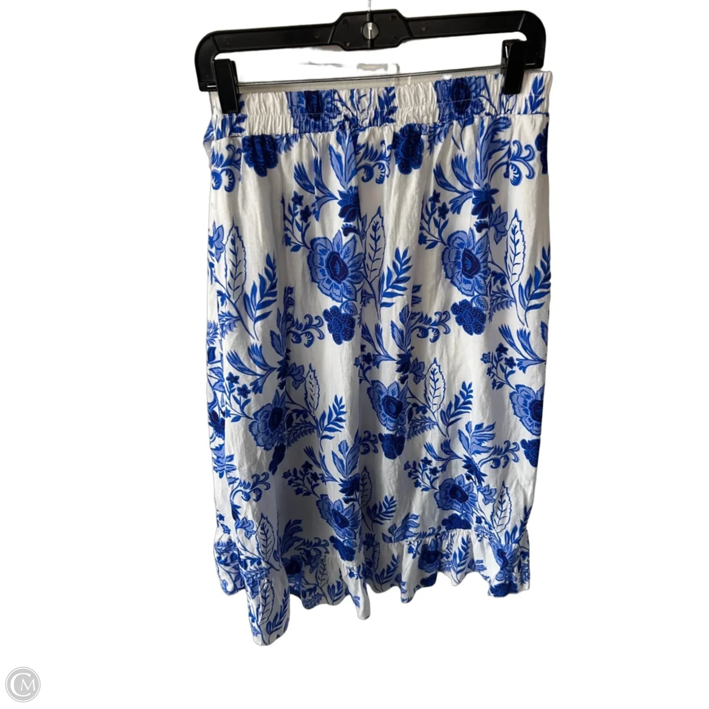 Skirt Midi By Mlle Gabrielle In Blue & White, Size: Xl