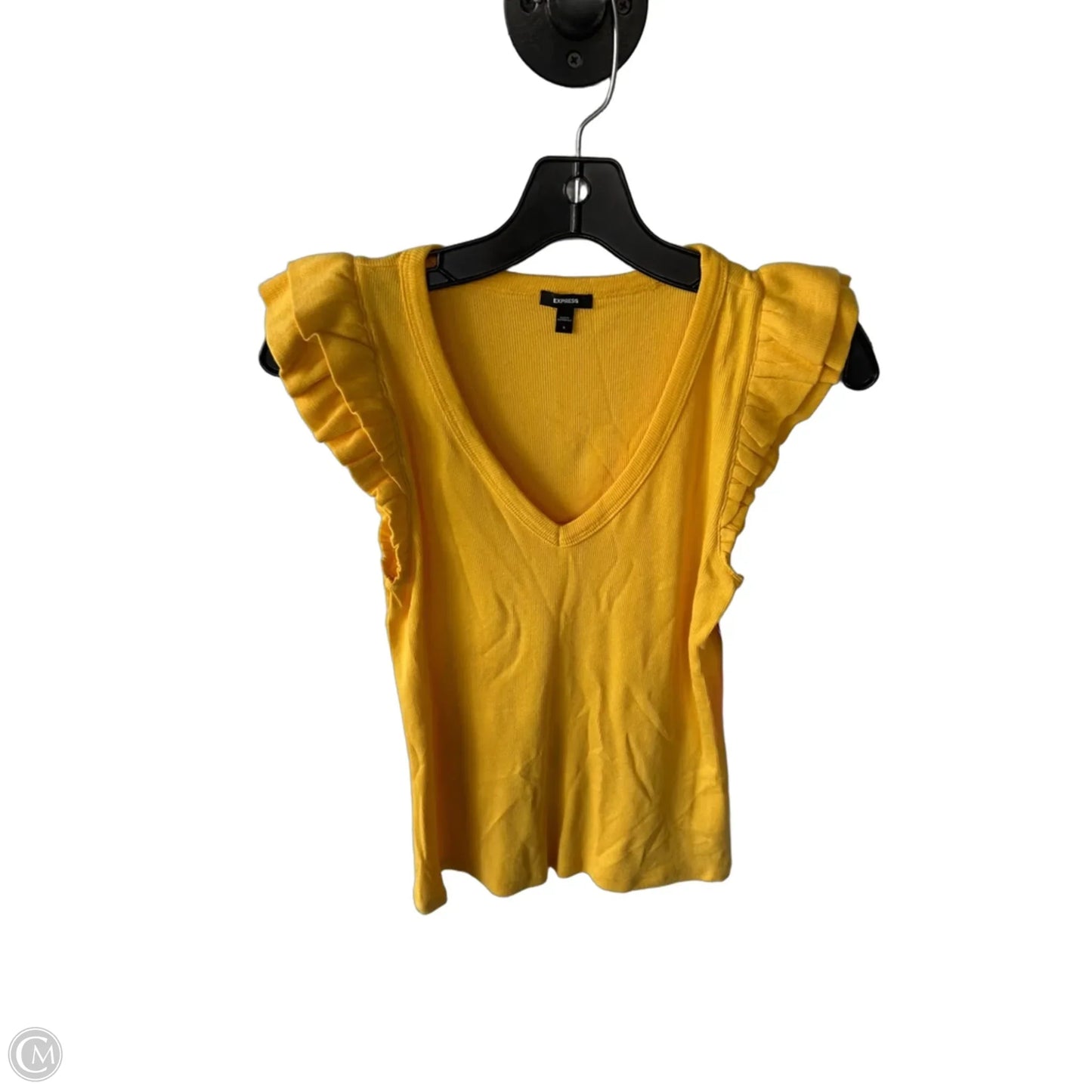 Top Sleeveless By Express In Yellow, Size: S