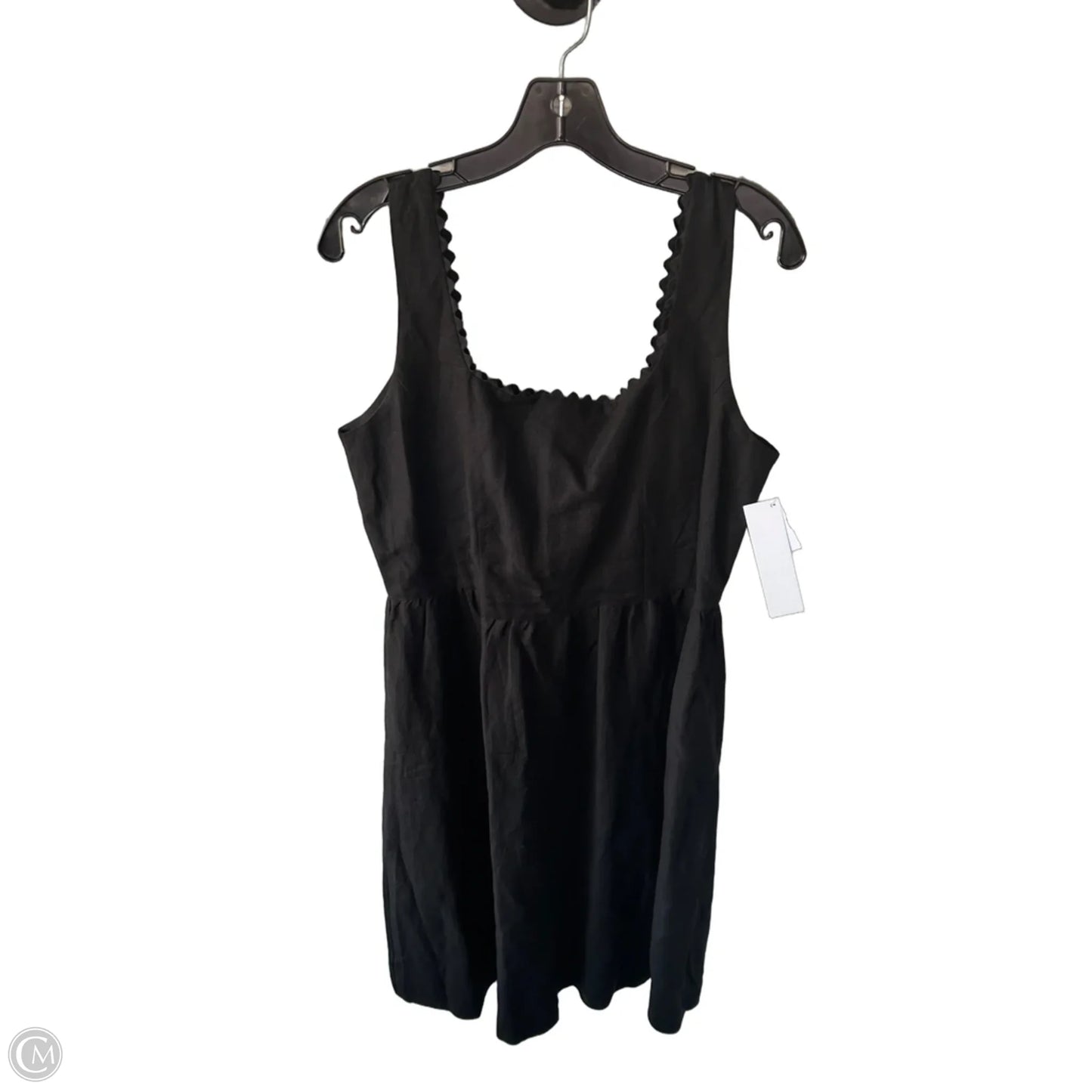 Dress Casual Midi By Ann Taylor In Black, Size: L
