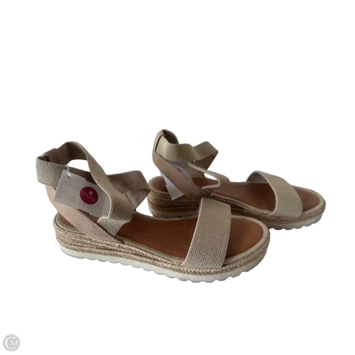 Sandals Heels Wedge By Old Navy In Tan, Size: 6.5