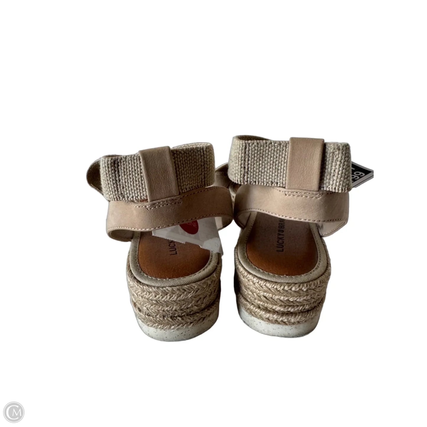 Sandals Heels Wedge By Old Navy In Tan, Size: 6.5