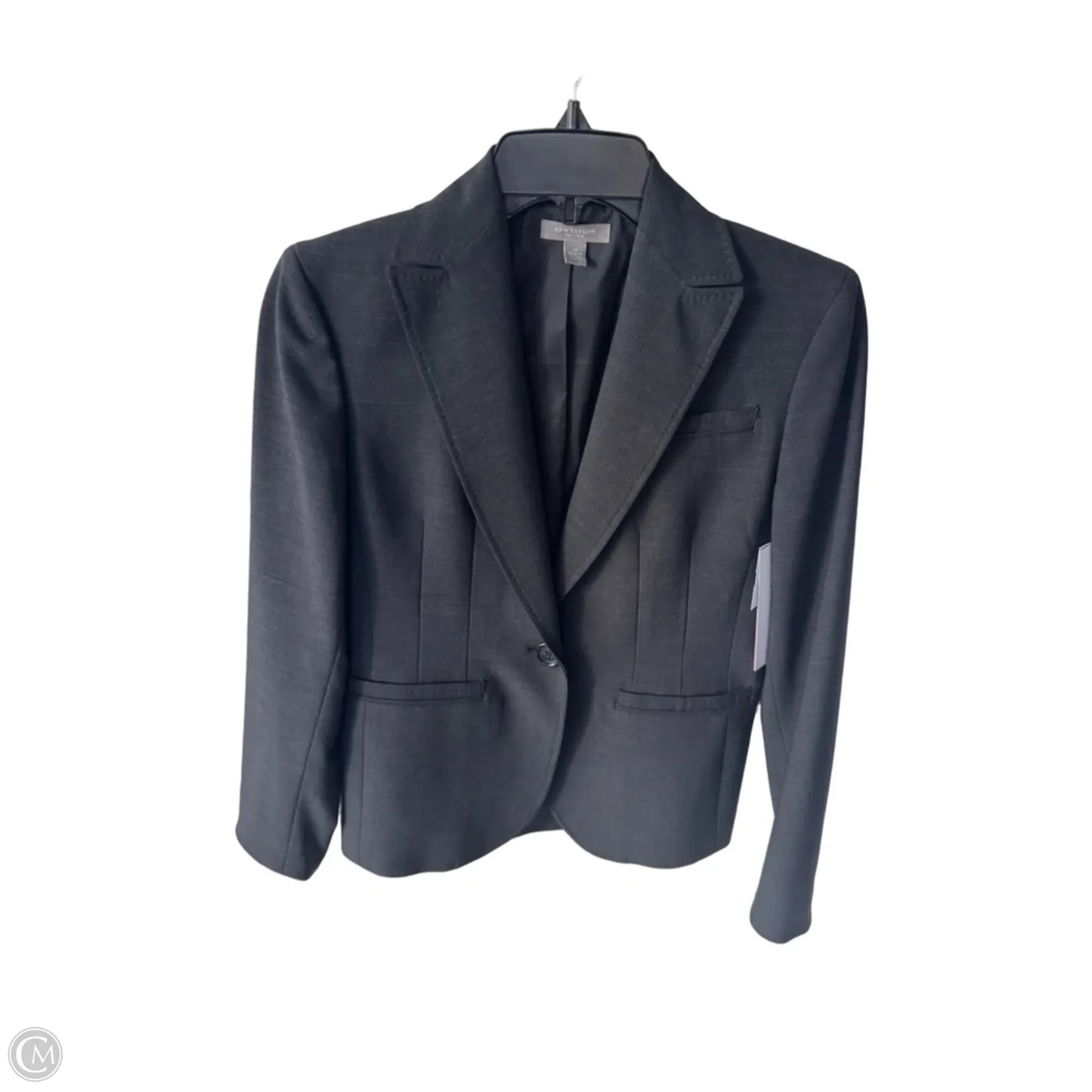 Blazer By Ann Taylor In Grey, Size: Xsp