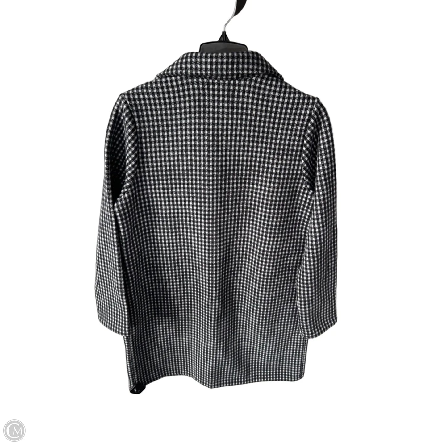 Coat Wool By Cynthia Rowley In Black & White, Size: M