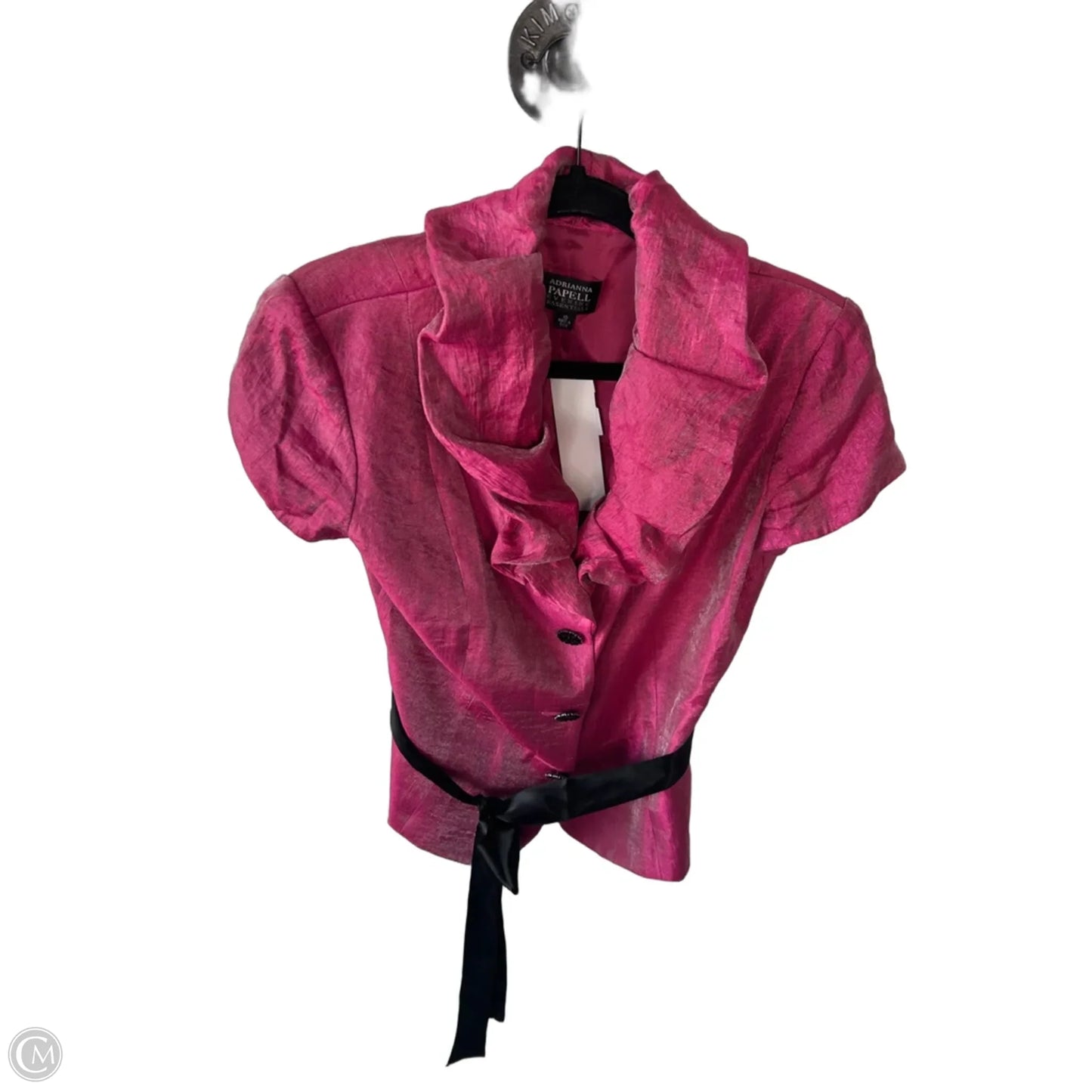 Blouse 3/4 Sleeve By Adrianna Papell In Pink, Size: M