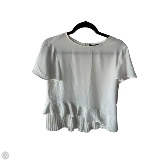 Blouse Short Sleeve By Zara In White, Size: M