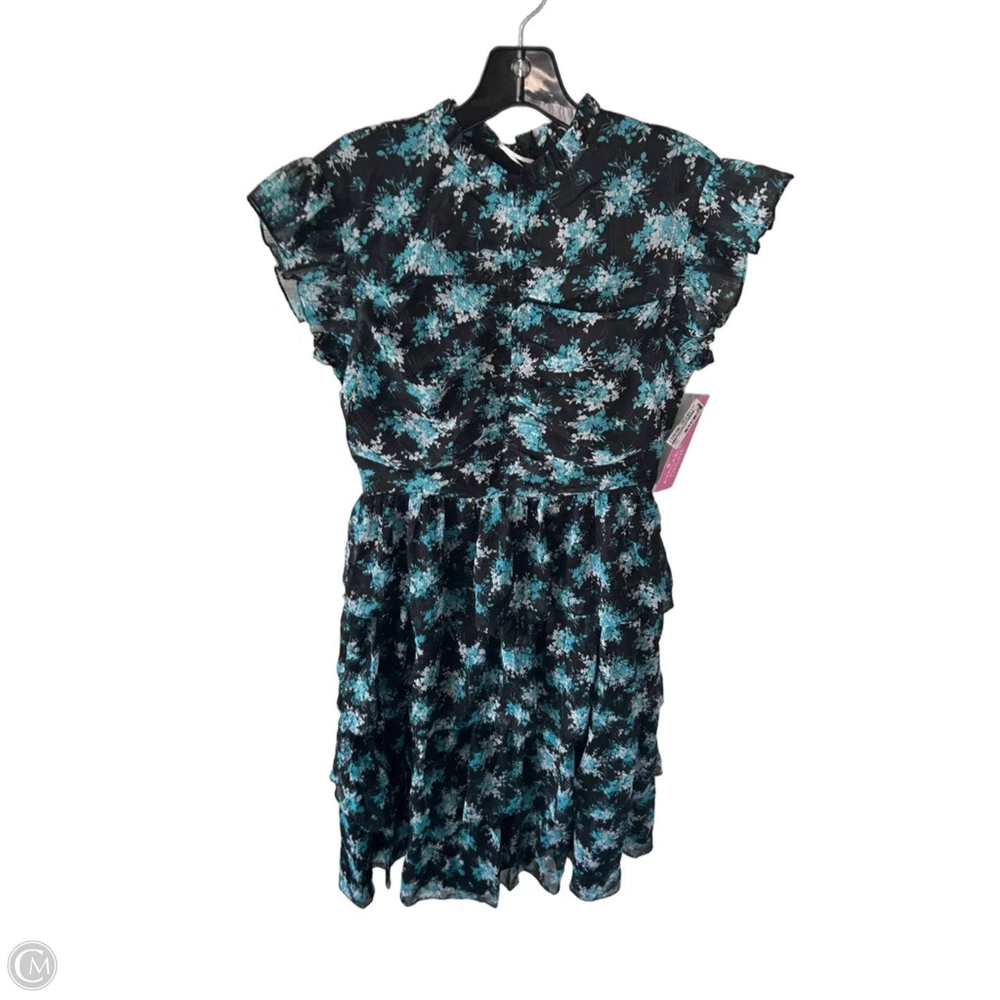 Dress Party Midi By Clothes Mentor In Black & Blue, Size: M