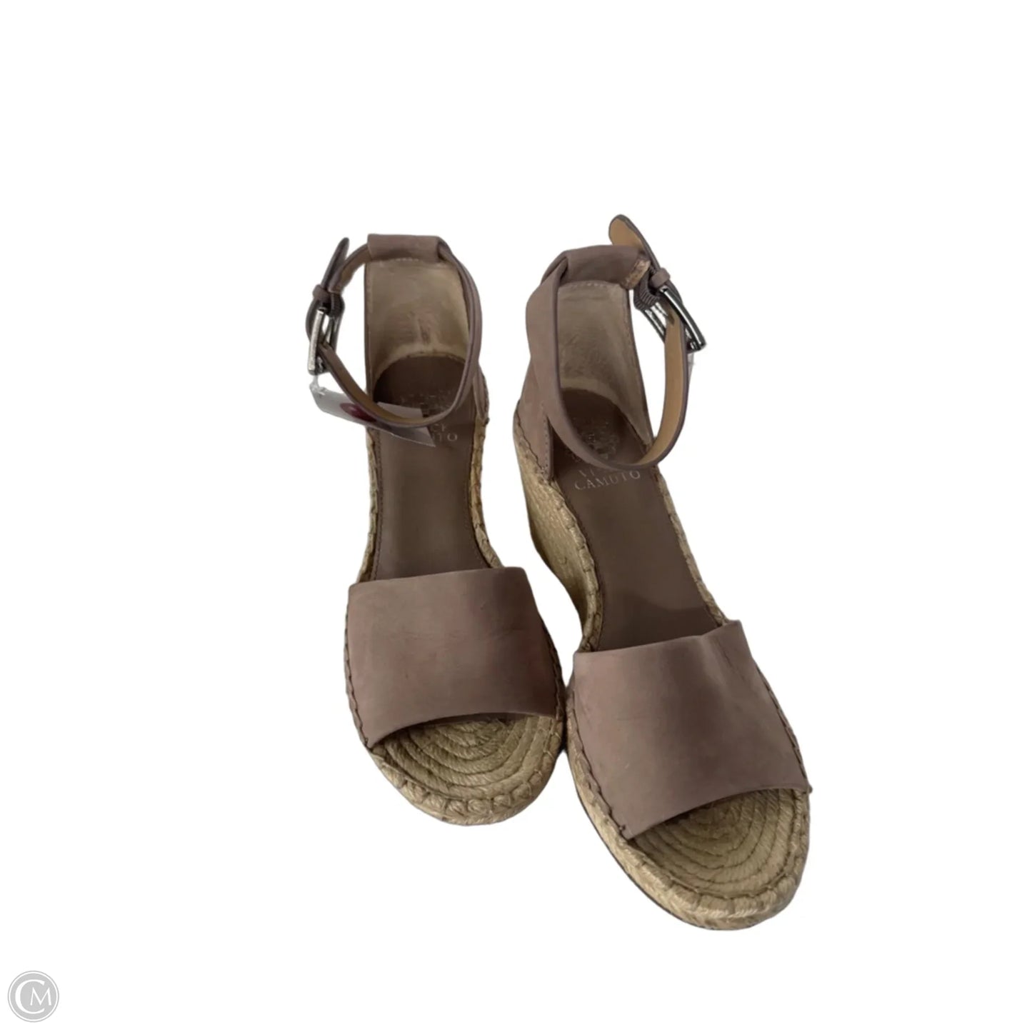 Sandals Heels Wedge By Vince Camuto In Tan, Size: 8