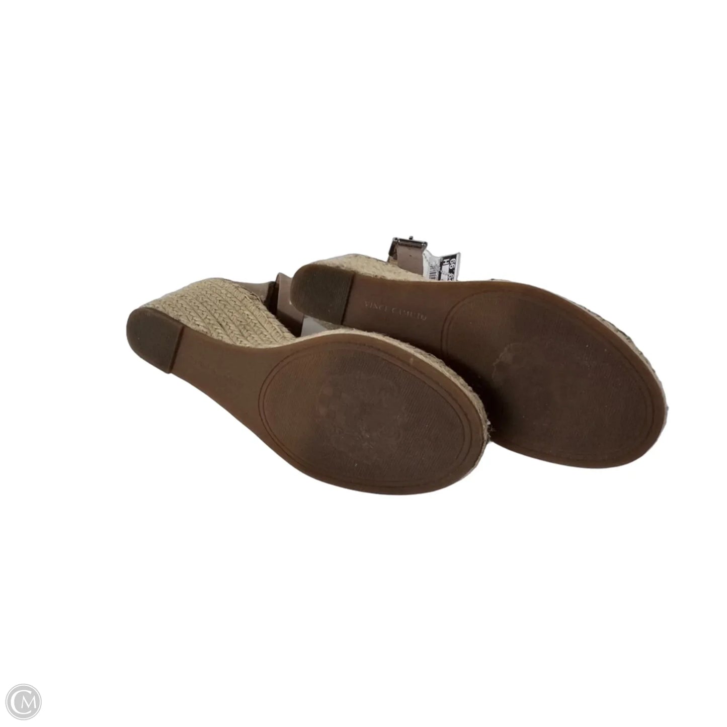 Sandals Heels Wedge By Vince Camuto In Tan, Size: 8