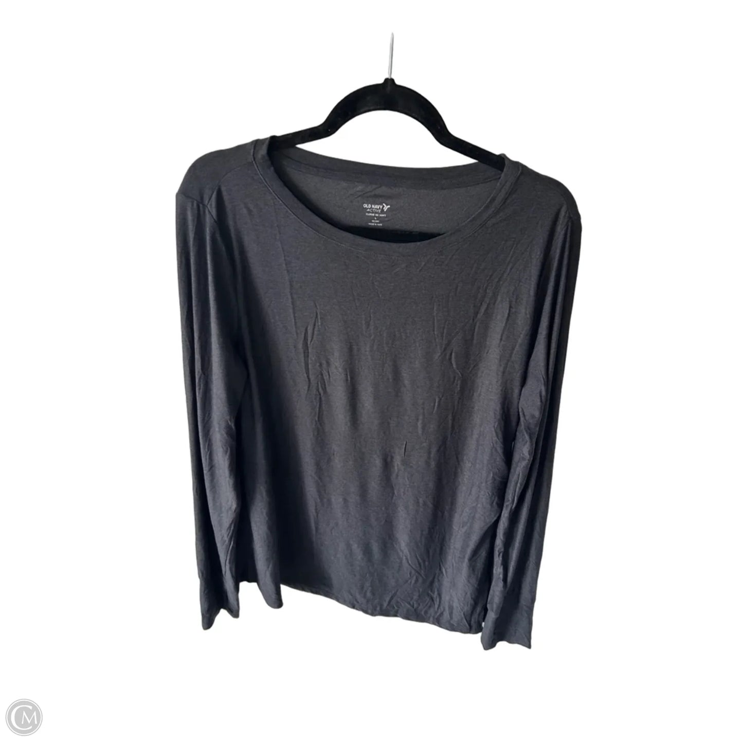 Athletic Top Long Sleeve Crewneck By Old Navy In Grey, Size: L