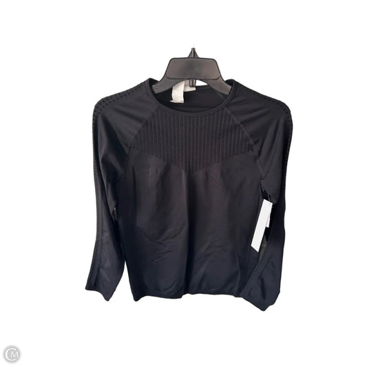 Athletic Top Long Sleeve Crewneck By Fabletics In Black, Size: M