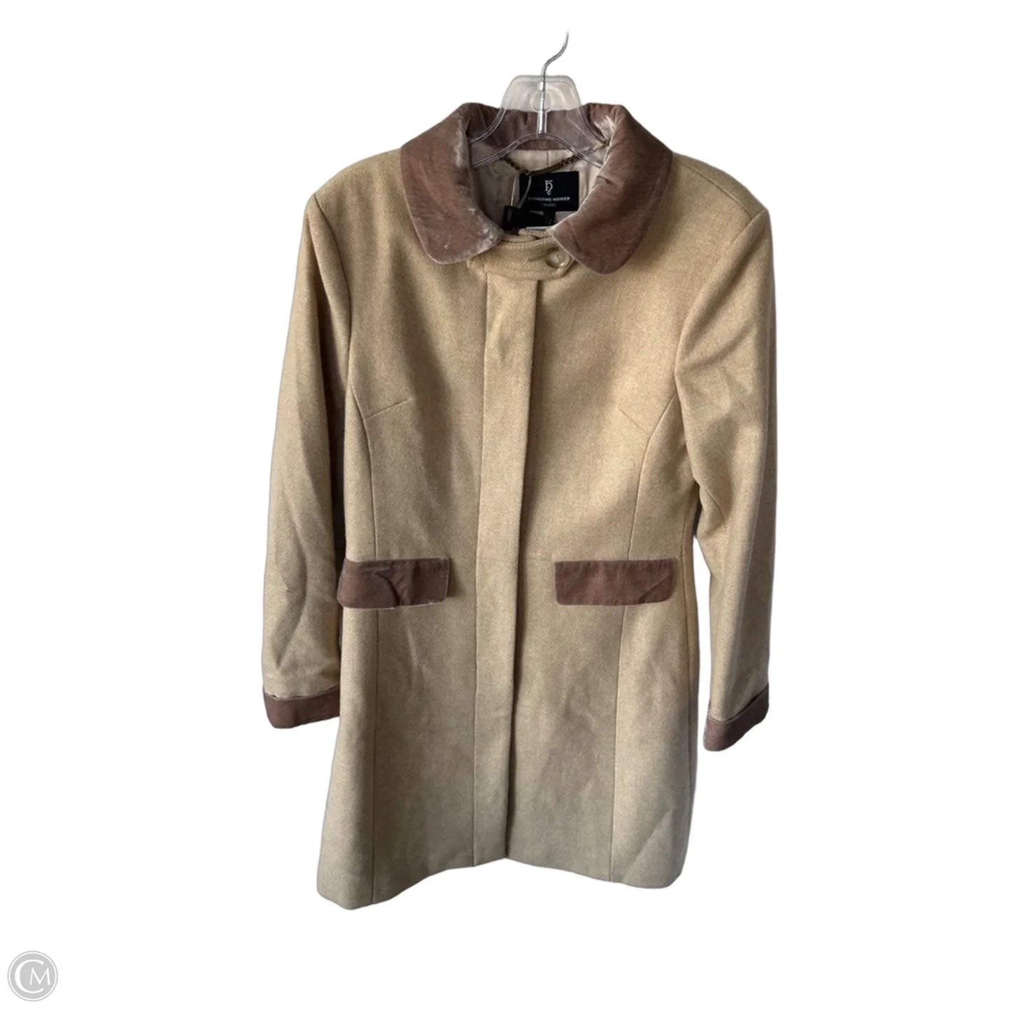 Coat Wool By Katherine Hooker In Tan, Size: M
