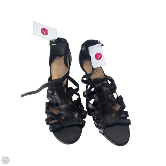 Sandals Heels Kitten By Via Spiga In Black, Size: 8