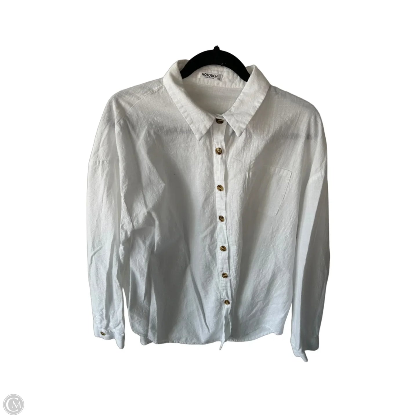 Blouse Long Sleeve By Clothes Mentor In White, Size: Xxl