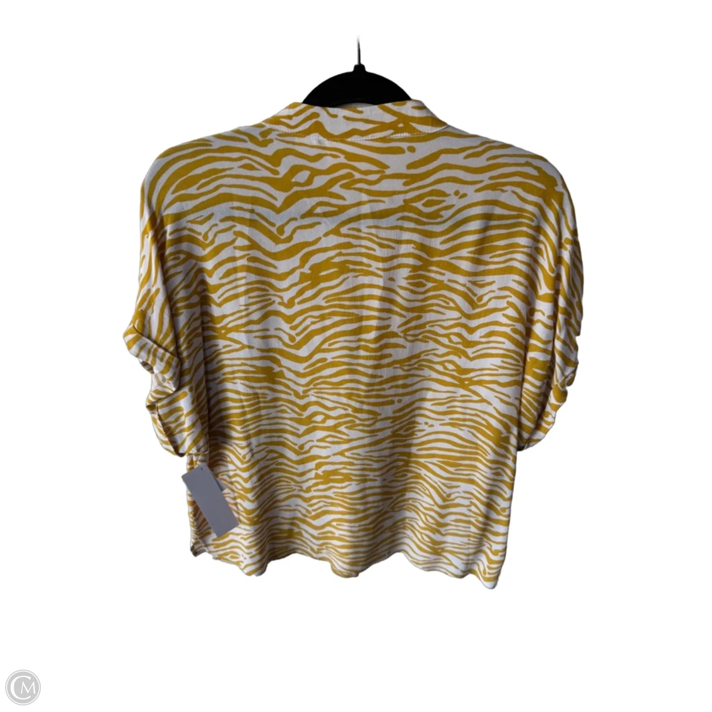 Blouse Short Sleeve By Maeve In Gold & Yellow, Size: M