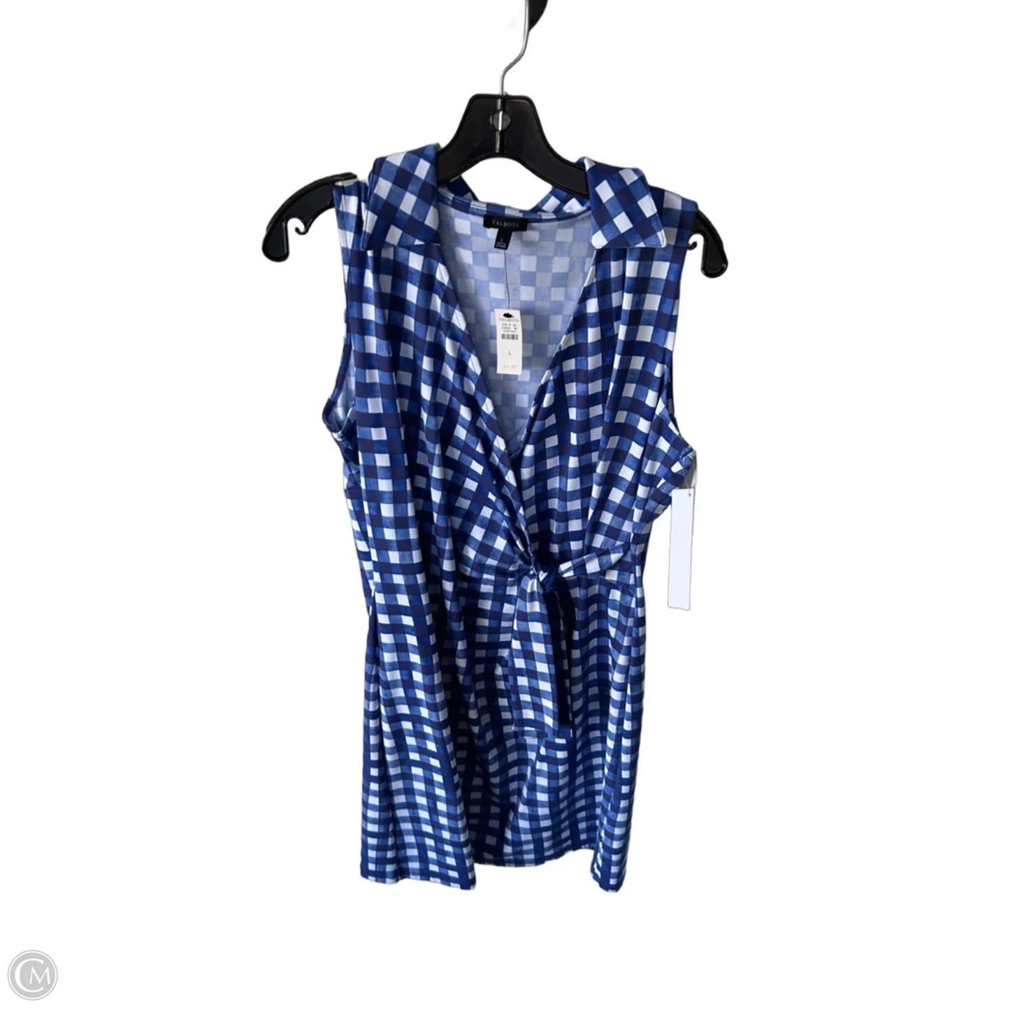 Dress Casual Short By Talbots In Blue & White, Size: L