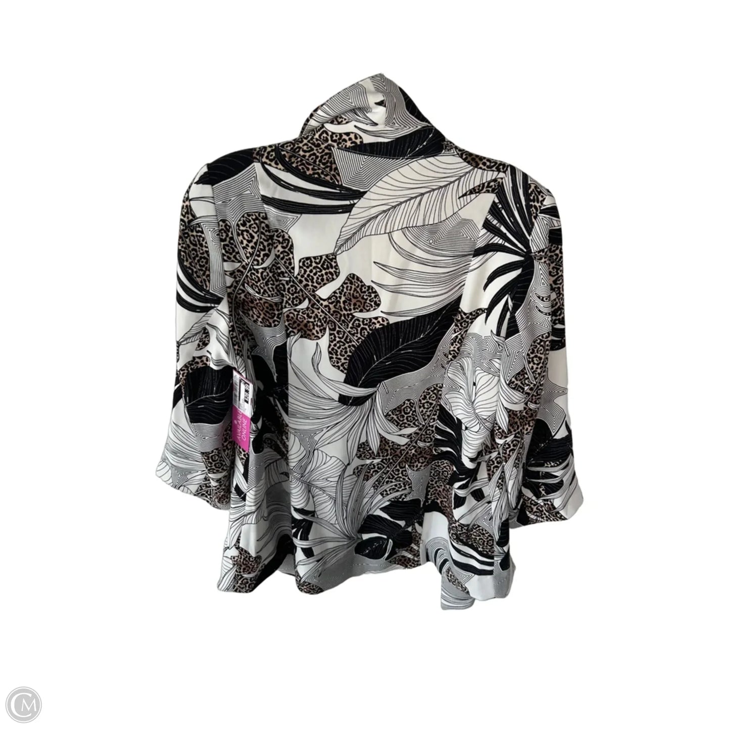 Blazer By Chicos In Black & White, Size: S