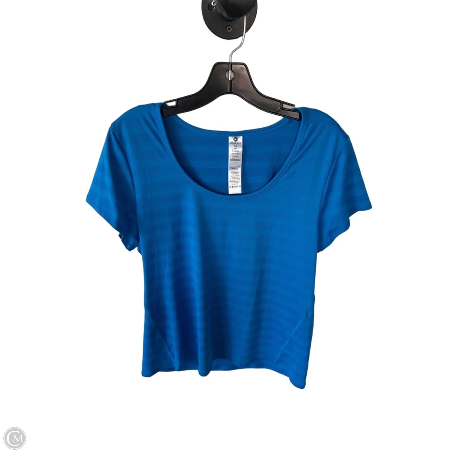 Athletic Top Short Sleeve By Active Life In Blue, Size: L