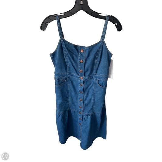 Dress Casual Midi By Madewell In Blue Denim, Size: S